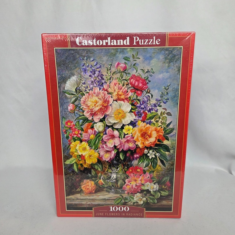 New Sealed Castorland 1000 Piece Jigsaw Puzzle, June Flowers‎ in Radiance